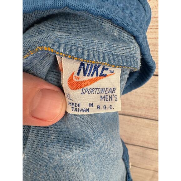 Vintage 80's Nike Track Sweatpants Men's Size‎ XL Blue/Gold Embroidered - Picture 10 of 13